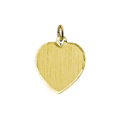Sense Jewelry | Graveerhartje Mat Gediamanteerd | Nu te koop bij 14Karaats.nl | 10001091-Pendants