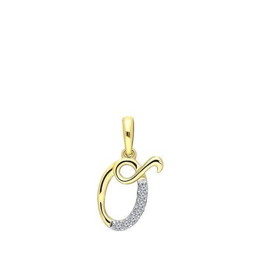 Lucardi | Lucardi Dames alfabet hanger met diamant (0