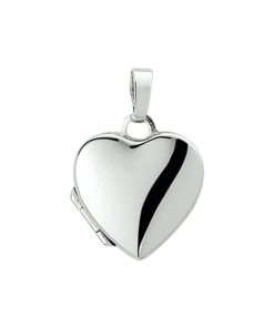 The Jewelry Collection | The Jewelry Collection Medaillon Hart - Witgoud (14 Krt.) | Nu te koop bij 14Karaats.nl | 10001091-Pendants