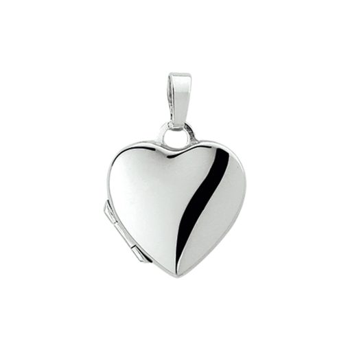 The Jewelry Collection | The Jewelry Collection Medaillon Hart - Witgoud (14 Krt.) | Nu te koop bij 14Karaats.nl | 10001091-Pendants