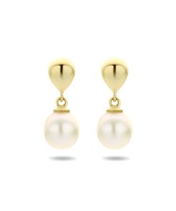 Marie-Celeste | Marie Celeste oorhangers parel - 5 - Goud | Nu te koop bij 14Karaats.nl | 10001087-Earrings/Body-piercing Jewellery