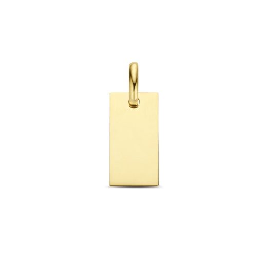 Kasius | 14K geelgoud graveerhanger rechthoek 4026546 | Nu te koop bij 14Karaats.nl | 10001091-Pendants