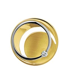 The Jewelry Collection | The Jewelry Collection Hanger Diamant 0.03ct H Si - Bicolor Goud | Nu te koop bij 14Karaats.nl | 10001091-Pendants