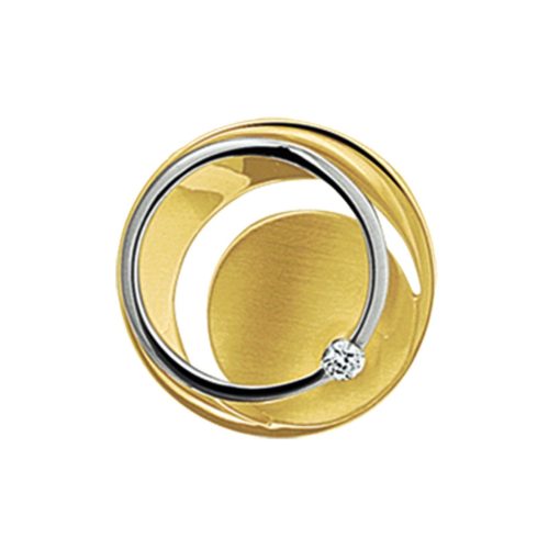 The Jewelry Collection | The Jewelry Collection Hanger Diamant 0.03ct H Si - Bicolor Goud | Nu te koop bij 14Karaats.nl | 10001091-Pendants