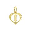Star juwelier | Goud Hanger Letter I Hart 14 karaats | Nu te koop bij 14Karaats.nl | 10001091-Pendants