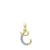 Lucardi | Lucardi Dames alfabet hanger met diamant (0