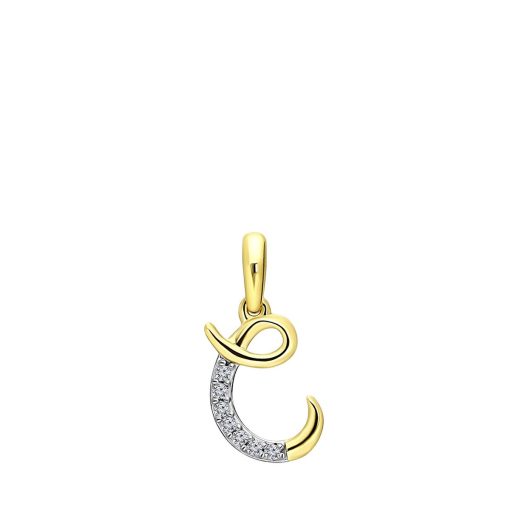 Lucardi | Lucardi Dames alfabet hanger met diamant (0