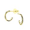 JYC | Joy|S - Zilveren oorringen 10 mm - diamond cut t04 - gold plated | Nu te koop bij 14Karaats.nl | 10001087-Earrings/Body-piercing Jewellery