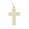 Zwartevalk | Juwelier Zwartevalk 14 karaat gouden bicolor kruis hanger - 14.284 | Nu te koop bij 14Karaats.nl | 10001091-Pendants
