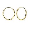 JYC | Joy|S - Zilveren oorringen 18 mm - diamond cut - gold plated | Nu te koop bij 14Karaats.nl | 10001087-Earrings/Body-piercing Jewellery