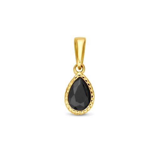 Its-Beautiful | hanger zwart zirkonia 14 mm | Nu te koop bij 14Karaats.nl | 10001091-Pendants
