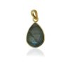 SilverGems | SilverGems Geel goud vergulde zilveren hanger met Labradoriet edelsteen | Nu te koop bij 14Karaats.nl | 10001091-Pendants