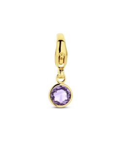 Its-Beautiful | Slotbedel Met Geboortesteen 14K Geelgoud | Nu te koop bij 14Karaats.nl | 10001091-Pendants