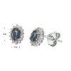 Sense Jewelry | Oorknoppen Saffier Diamant 0.19ct(2x0.095) H Si Halo | Nu te koop bij 14Karaats.nl | 10001087-Earrings/Body-piercing Jewellery