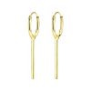 JYC | Joy|S - Zilveren Bar/ Staaf 1 x 15 mm oorbellen - oorringen - gold plated | Nu te koop bij 14Karaats.nl | 10001087-Earrings/Body-piercing Jewellery