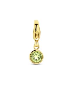 Its-Beautiful | Slotbedel Met Geboortesteen 14K Geelgoud | Nu te koop bij 14Karaats.nl | 10001091-Pendants