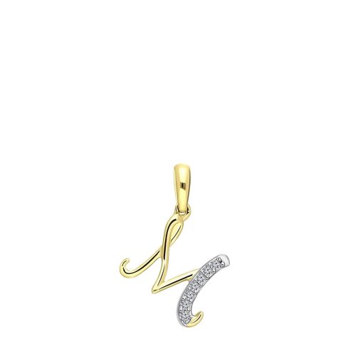 Lucardi | Lucardi Dames alfabet hanger met diamant (0