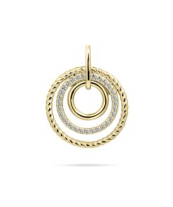 GISSER | Gisser Jewels - Hanger VGP034 - 14k geelgoud - met zirconia stenen - | Nu te koop bij 14Karaats.nl | 10001091-Pendants