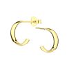 JYC | Joy|S - Zilveren oorringen stud - 3 mm / 11 mm - gold plated | Nu te koop bij 14Karaats.nl | 10001087-Earrings/Body-piercing Jewellery