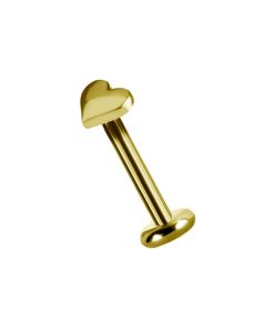 Piercings works | 18 Karaat Schattige Hartje Oor Piercing | Nu te koop bij 14Karaats.nl | 10001087-Earrings/Body-piercing Jewellery