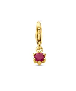 Its-Beautiful | Slotbedel Met Geboortesteen 14K Geelgoud | Nu te koop bij 14Karaats.nl | 10001091-Pendants