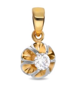 Zwartevalk | Juwelier Zwartevalk 14 karaat gouden bicolor hanger met zirkonia - 14.245 | Nu te koop bij 14Karaats.nl | 10001091-Pendants