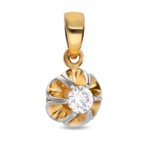 Zwartevalk | Juwelier Zwartevalk 14 karaat gouden bicolor hanger met zirkonia - 14.245 | Nu te koop bij 14Karaats.nl | 10001091-Pendants