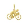 Silventi | Silventi 9NBSAM-G230381 Gouden Hangertje Fietser - 14 Karaat Bedeltje - Wielrenner 10