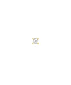LEV Sieraden | 14 karaat Geelgouden Labret 1.0 x 8 mm met zirkonia 2
