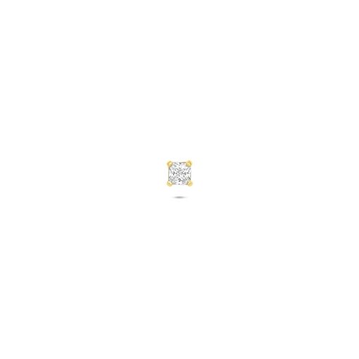 LEV Sieraden | 14 karaat Geelgouden Labret 1.0 x 8 mm met zirkonia 2