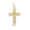 Zwartevalk | Juwelier Zwartevalk 14 karaat gouden bicolor kruis hanger - 14.283 | Nu te koop bij 14Karaats.nl | 10001091-Pendants