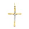 Zwartevalk | Juwelier Zwartevalk 14 karaat gouden bicolor kruis hanger met Jezus - 14.318 | Nu te koop bij 14Karaats.nl | 10001091-Pendants