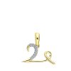 Lucardi | Lucardi Dames alfabet hanger met diamant (0