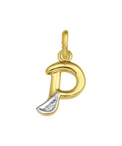 Its-Beautiful | Hanger Letter Diamant 0.005Ct H Si 14K Geelgoud | Nu te koop bij 14Karaats.nl | 10001091-Pendants