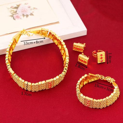 Abino.nl | Goud kleur ketting oorbellen ring armband Habesha sieraden | Nu te koop bij 14Karaats.nl | 10001388-Jewellery Variety Packs