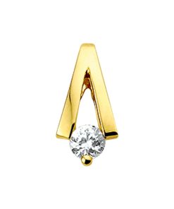 The Jewelry Collection | The Jewelry Collection Hanger Zirkonia - Goud | Nu te koop bij 14Karaats.nl | 10001091-Pendants