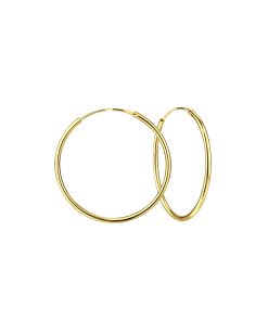 JYC | Joy|S - Zilveren oorringen 35 mm - gold plated | Nu te koop bij 14Karaats.nl | 10001087-Earrings/Body-piercing Jewellery