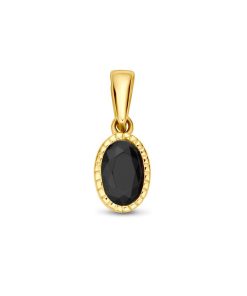 Its-Beautiful | hanger zwart zirkonia 14 mm | Nu te koop bij 14Karaats.nl | 10001091-Pendants