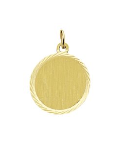 Sense Jewelry | Graveerhanger Mat Gediamanteerd | Nu te koop bij 14Karaats.nl | 10001091-Pendants