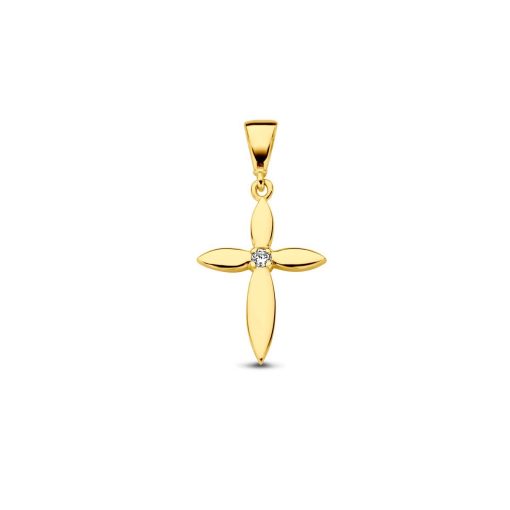 Its-Beautiful | hanger kruis zirkonia | Nu te koop bij 14Karaats.nl | 10001091-Pendants