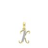 Lucardi | Lucardi Dames alfabet hanger met diamant (0