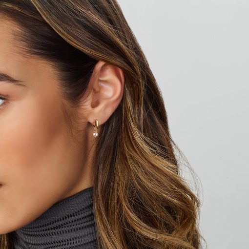 Sense Jewelry | Klapoorringen Zirkonia | Nu te koop bij 14Karaats.nl | 10001087-Earrings/Body-piercing Jewellery