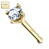 LMPiercings NL | 14K Gouden Neuspiercing met Wit Zirconia Rond 1.5 mm steentje - LMPiercings | Nu te koop bij 14Karaats.nl | 10001087-Earrings/Body-piercing Jewellery