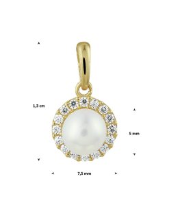 Sense Jewelry | Hanger Parel En Zirkonia | Nu te koop bij 14Karaats.nl | 10001091-Pendants