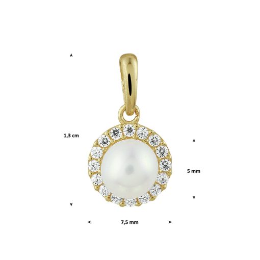 Sense Jewelry | Hanger Parel En Zirkonia | Nu te koop bij 14Karaats.nl | 10001091-Pendants