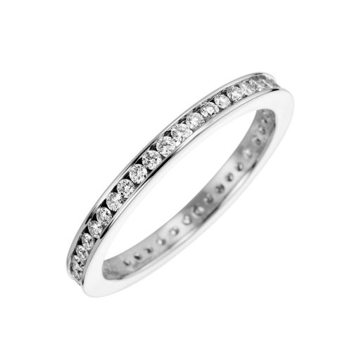 Hetty'S | Schitterende wit gouden eternity ring met zirconia's | Nu te koop bij 14Karaats.nl | 10001092-Rings