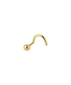 Its-Beautiful | Krul Neusknopje Bol 14K Geelgoud | Nu te koop bij 14Karaats.nl | 10001087-Earrings/Body-piercing Jewellery