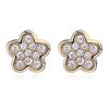 JYC | Joy|S - Zilveren Daisy bloem oorbellen 7 mm - zirkonia - gold plated | Nu te koop bij 14Karaats.nl | 10001087-Earrings/Body-piercing Jewellery