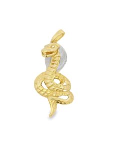 Zwartevalk | Juwelier Zwartevalk 14 karaat gouden bicolor cobra hanger | Nu te koop bij 14Karaats.nl | 10001091-Pendants