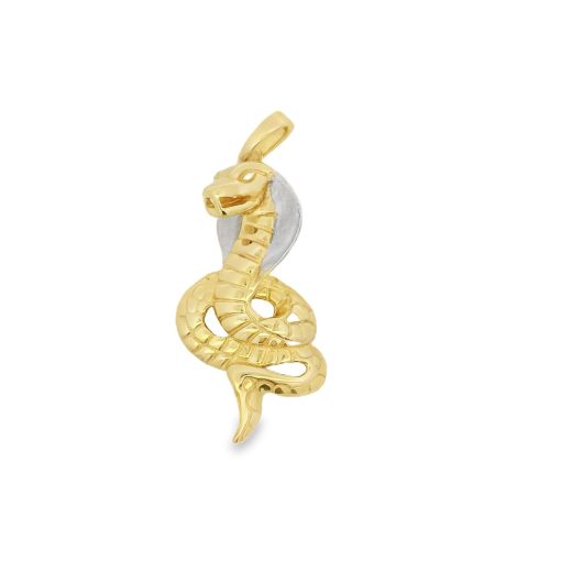 Zwartevalk | Juwelier Zwartevalk 14 karaat gouden bicolor cobra hanger | Nu te koop bij 14Karaats.nl | 10001091-Pendants